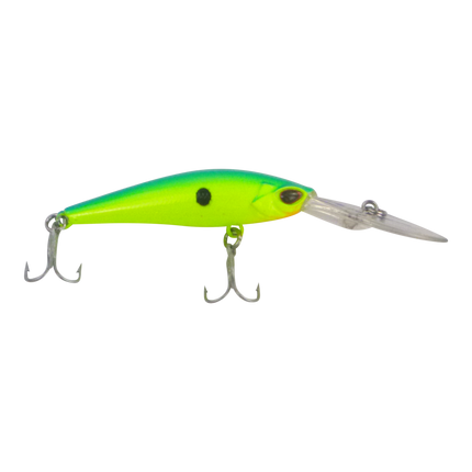 Finesse Wobbler Diving Lure, Ballistic Green, 90mm.