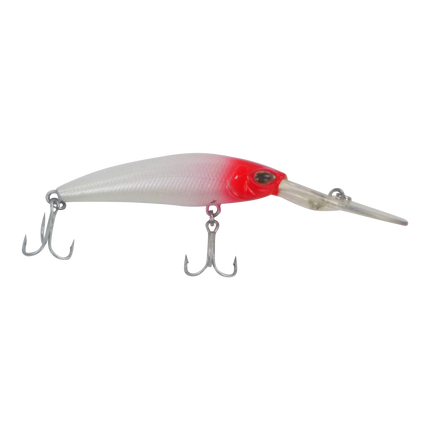 Finesse Wobbler Diving Lure, Red Head, 90mm.