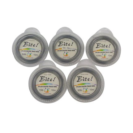Swimerz Bite 7 Strand Coated Leader Wire, 30lb breaking strain, 10 mtrs.