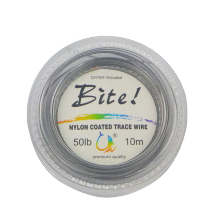 Swimerz Bite 7 Strand Coated Leader Wire, 50lb breaking strain, 10 mtrs.