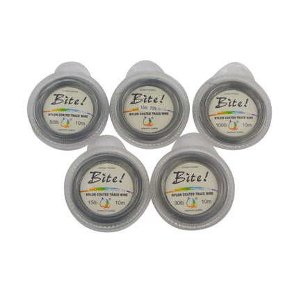 Swimerz Bite 7 Strand Coated Leader Wire, 70lb breaking strain, 10 mtrs.