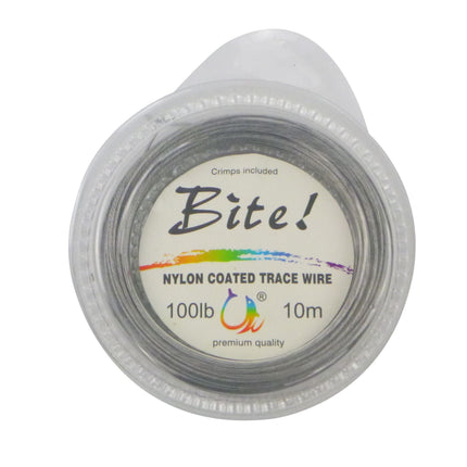 Swimerz Bite 7 Strand Coated Leader Wire, 100lb breaking strain, 10 mtrs.