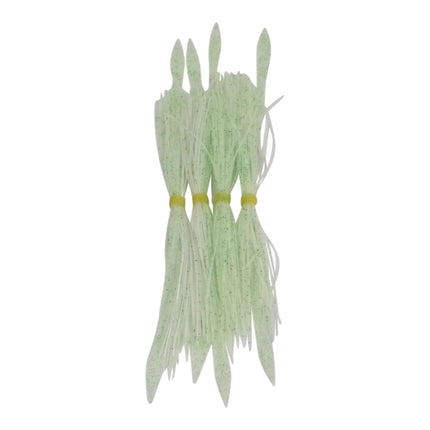 Dekoi Tailed Lure Skirts, Lumo White.