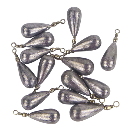 Swimerz 7gm Teardrop Sinker, Lead, 15 pack.