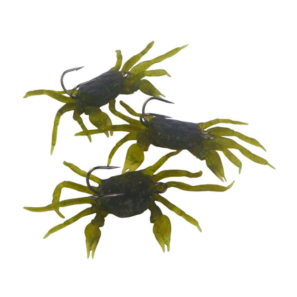 Swimerz Soft Crabs, Mud Crab, 3 pack.