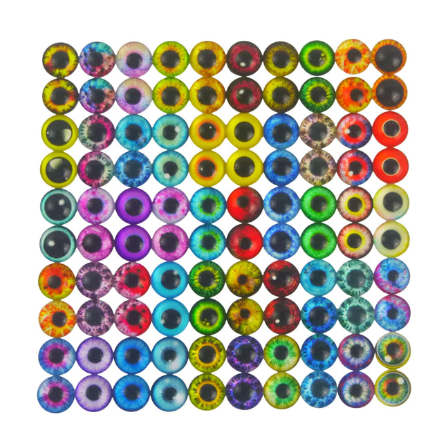 Artizan Molded Lure Eyes, 14mmD, 50*2, Qty 100.