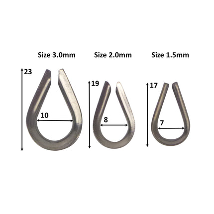 Swimerz Rigging Thimbles, 1.5mm, Qty 25.