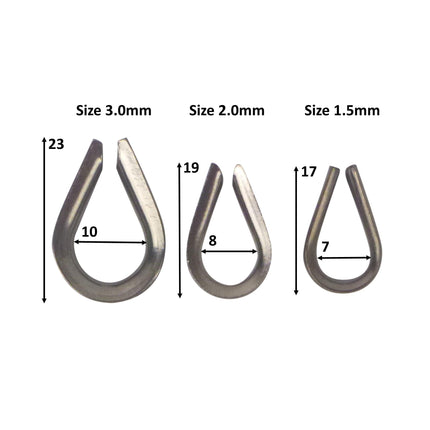 Swimerz Rigging Thimbles, 2.0mm, Qty 25.