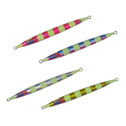 Finesse Lumo Fastdrop Jig, 150gm, Gold Stripe, Qty 2.