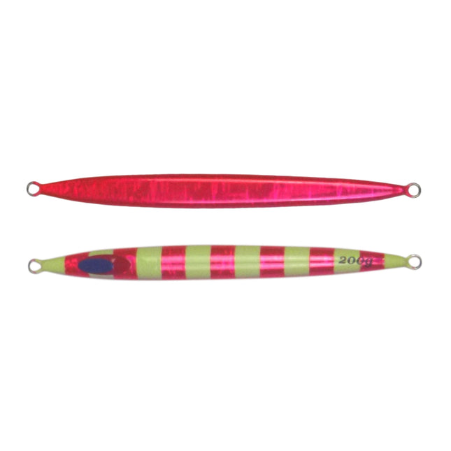 Finesse Lumo Fastdrop Jig, 200gm, Hot Pink, Qty 2.