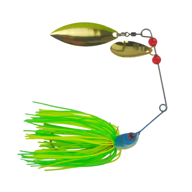 Dekoi 18gm LS20 Closed Eye Spinnerbait, Lime Green, Qty 2.