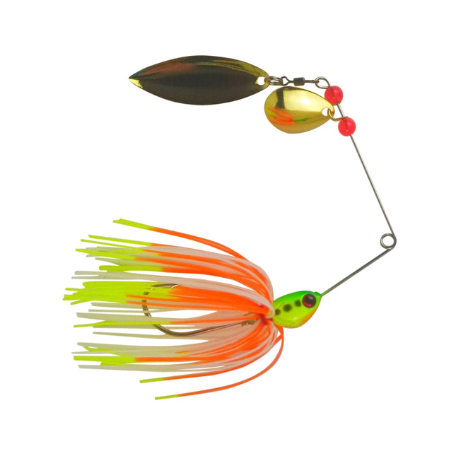 Dekoi 17gm LS21 Closed Eye Spinnerbait, Orange Green, Qty 2.