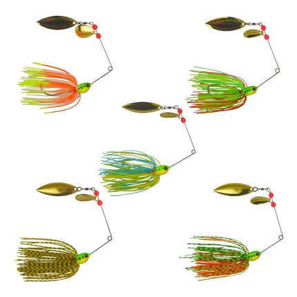 Dekoi 17gm LS21 Closed Eye Spinnerbait, Lemon Lime, Qty 2.