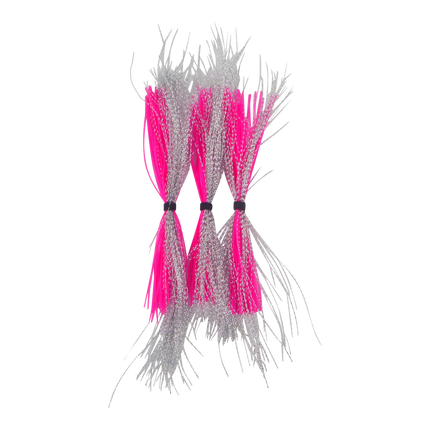 Dekoi Krystal Flash Lure Skirts, Silver Pink.