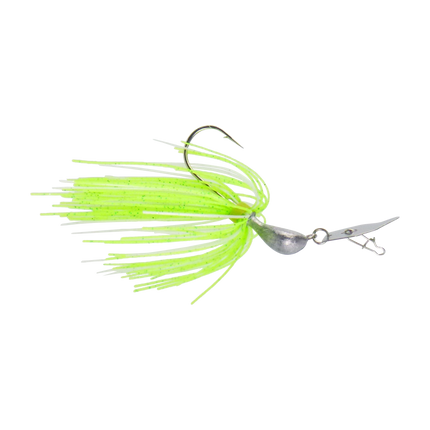 Dekoi 7gm Bladed Swim Jig, Chatterbait, Green Flash, 2 pack.