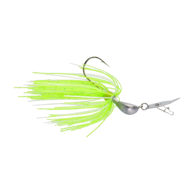 Dekoi 14gm Bladed Swim Jig, Chatterbait, Green Flash, 2 pack.