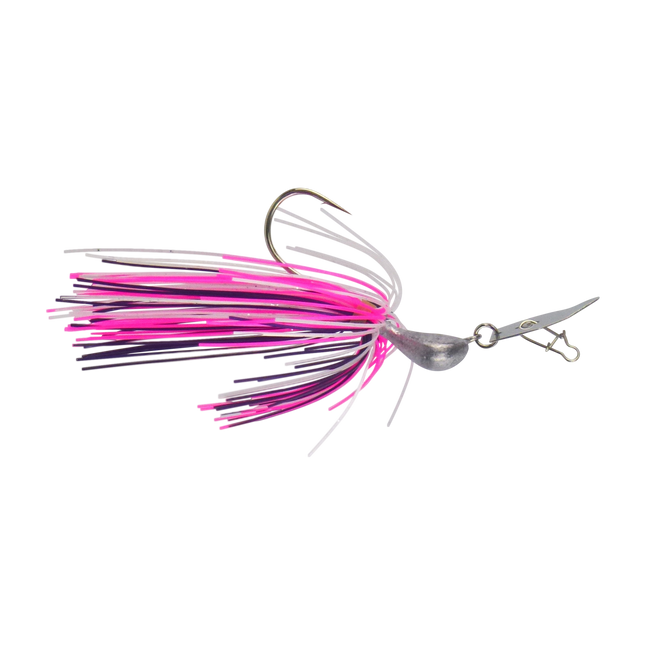 Dekoi 14gm Bladed Swim Jig, Chatterbait, Hot Flash, 2 pack.