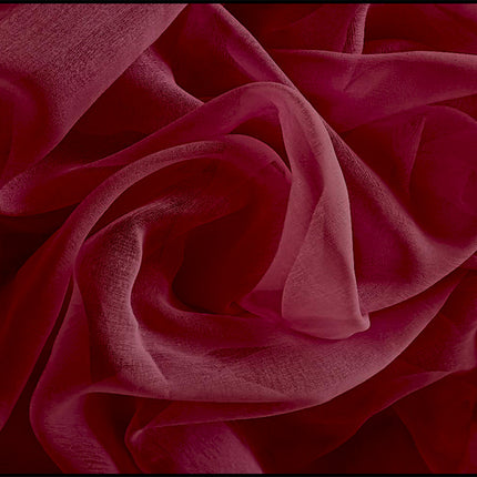 2 Sheer Voile Curtains 544cm wide 230cm long + 30 Pinch Pleat Hooks Wine Red New.