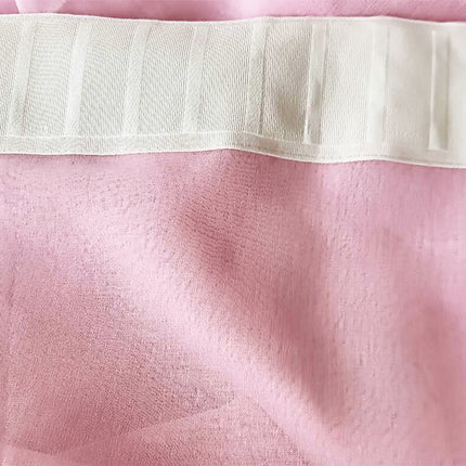 2 Sheer Voile Curtains 544cm wide 230cm drop+30 Hooks Pinch Pleat  New Pink.