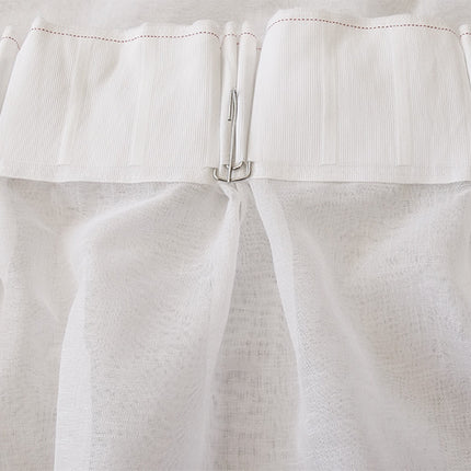 2 Long drop Sheer Voile Curtains 580cm wide 270cm long+30 Hooks Pinch Pleat New.