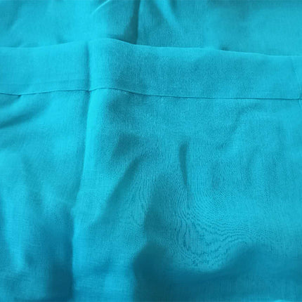 2 Long drop Sheer Voile Curtains 590cm x 270cm Drop+Hooks Pinch Pleat Lake Blue.