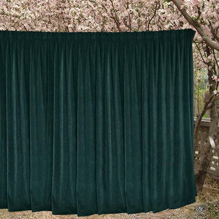 Large Thick Faux Mink Velvet Curtains 540x 230cm+30 Hooks Pinch Pleat, Green,New.