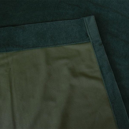 Large Thick Faux Mink Velvet Curtains 540x 230cm+30 Hooks Pinch Pleat, Green,New.