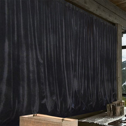 Large Thick Faux Mink Velvet Curtains Blockout 550x 230cm+Hook Pinch Pleat Black.