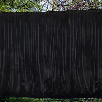 Large Thick Faux Mink Velvet Curtains Blockout 550x 230cm+Hook Pinch Pleat Black.