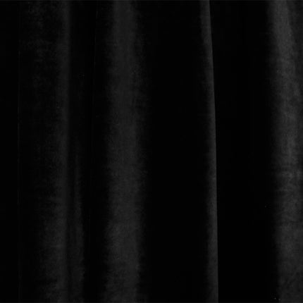 Large Thick Faux Mink Velvet Curtains Blockout 550x 230cm+Hook Pinch Pleat Black.