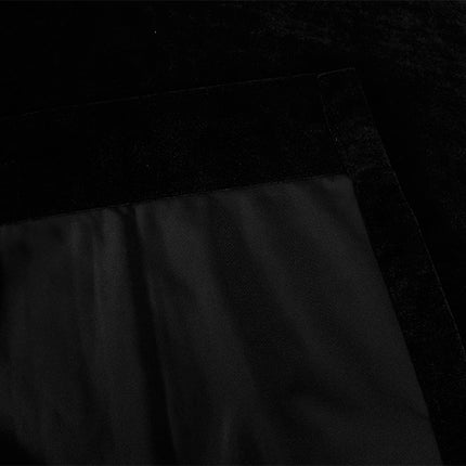Large Thick Faux Mink Velvet Curtains Blockout 550x 230cm+Hook Pinch Pleat Black.