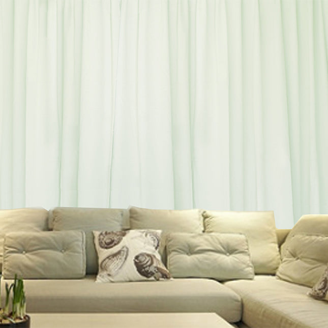 Milk White Large Curtains 570x270cm PINCH PLEAT 2 panel High Level Fab. for Wall.