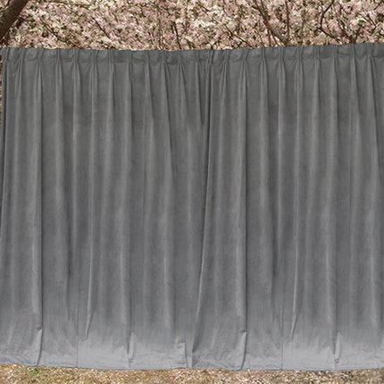 Large Thick Velvet Blockout Curtains 550x 230cm PINCH PLEAT 2 panel+Hooks Grey.