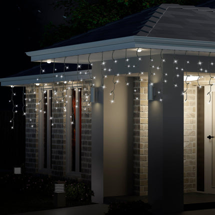 300 LED Icicle Flashing Lights available in 4 Colors - Cool White.
