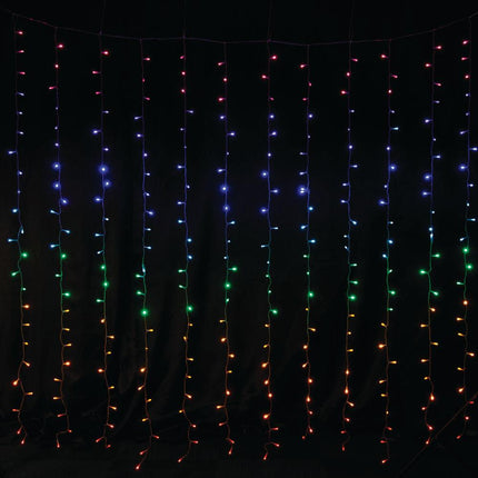 LED Curtain Lights Rainbow Color available in 2 sizes - 1.8 meter.