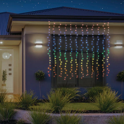 LED Curtain Lights Rainbow Color available in 2 sizes - 1.8 meter.
