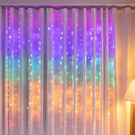 LED Curtain Lights Rainbow Color available in 2 sizes - 1.8 meter.