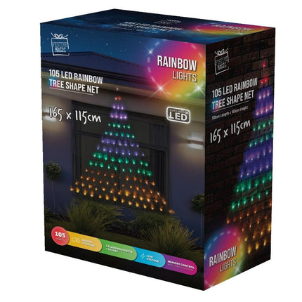 LED Christmas Tree Rainbow Wall Net Lights.