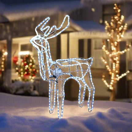LED Ropelight Standing Reindeer Small Moving Cool White available in 2 types - Standing.