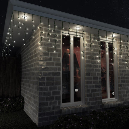 Solar 400 LED Icicle Lights available in 3 Colors - Warm White.