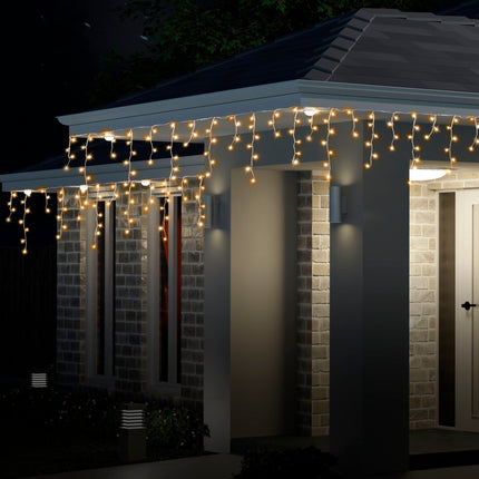 Solar 400 LED Icicle Lights available in 3 Colors - Warm White.