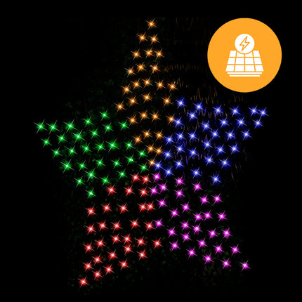 Solar 150 LED Star Net – Rainbow Color 150cm.