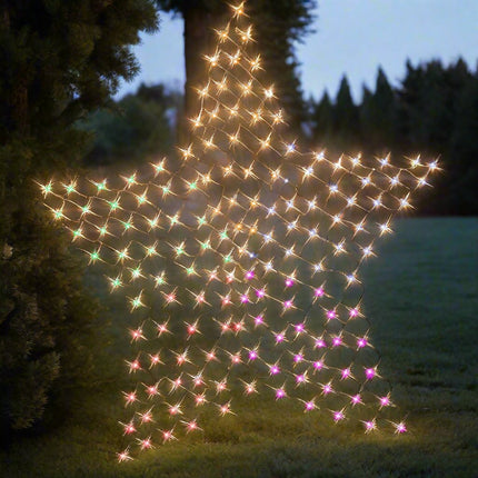 Solar 150 LED Star Net – Rainbow Color 150cm.