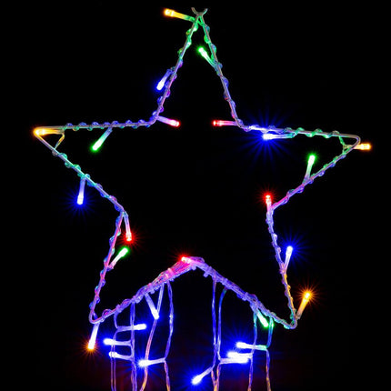 LED Garden Star Cascade 3.5m Multi-Color Lights.