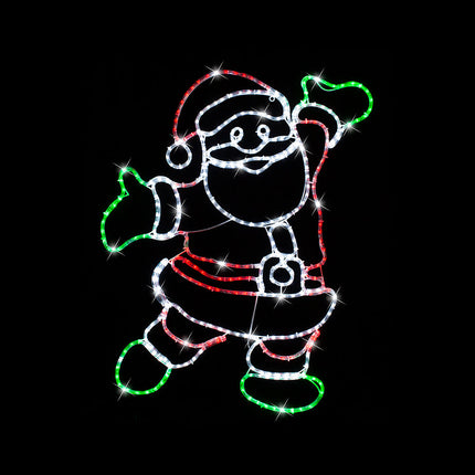 LED Ropelight Happy Santa Twinkle 1 Meter Tall.