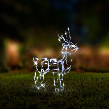 Solar LED Standing 3D Reindeer - 60 cm.