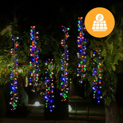 Solar 480 LED Cluster Chain Lights available in 2 Colors - Cool White.