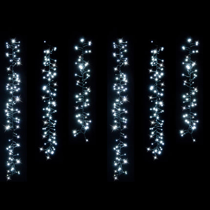 Solar 480 LED Cluster Chain Lights available in 2 Colors - Cool White.
