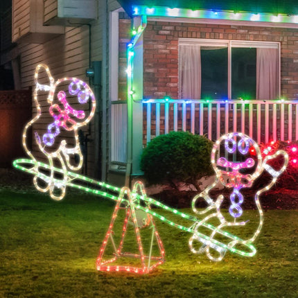 LED Gingerbread Man Seesaw Ropelight.