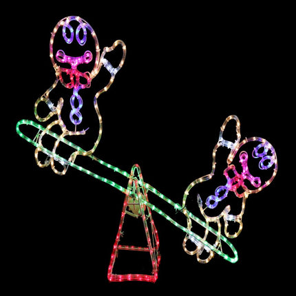 LED Gingerbread Man Seesaw Ropelight.
